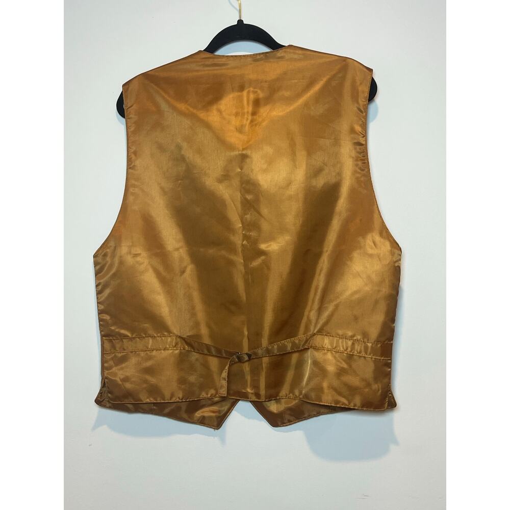 Men's Suede Button-Front Vest - Brown - Picture 2 of 5
